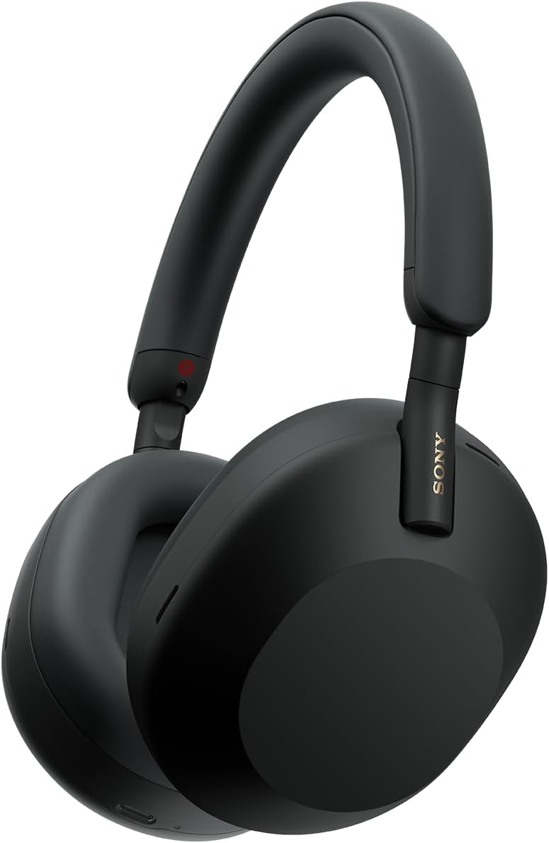 Sony WH-1000XM5 Noise Cancelling Wireless Headphones - 30 hours battery life - Over-ear style - Optimised for Alexa and the Google Assistant - with built-in mic for phone calls - Black