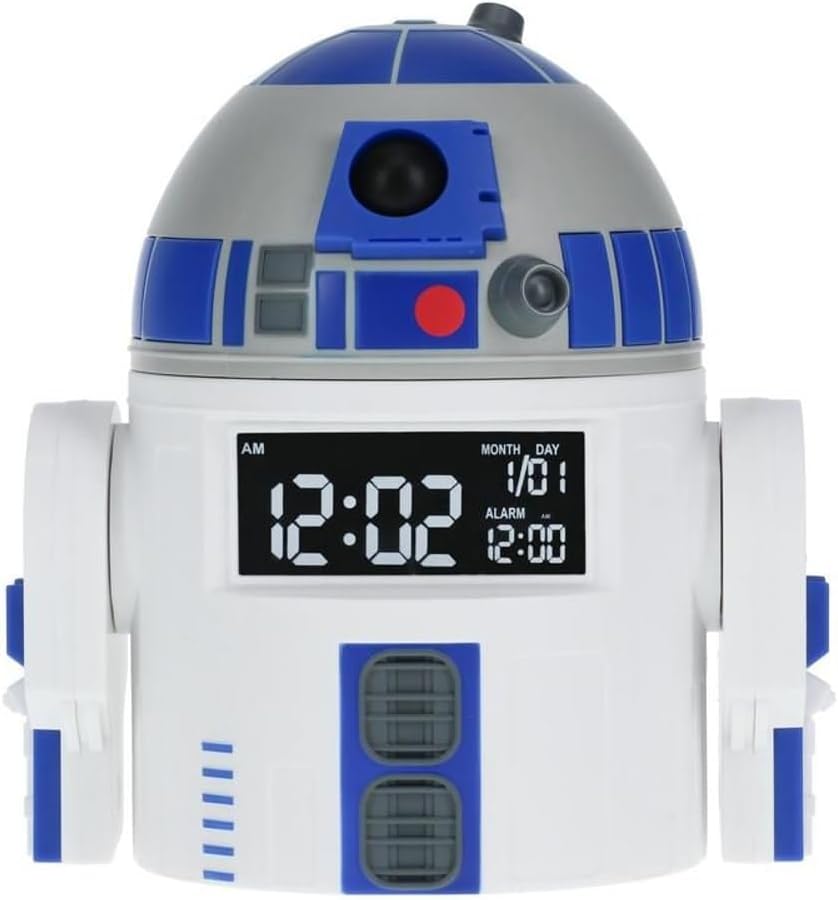 Paladone R2-D2 R2D2 Alarm Clock - Officially Licensed Star Wars Merchandise Sounds, Perfect Decor for Star Wars Fans with Wake Up Timer, Powered by USB (Pack of 6)