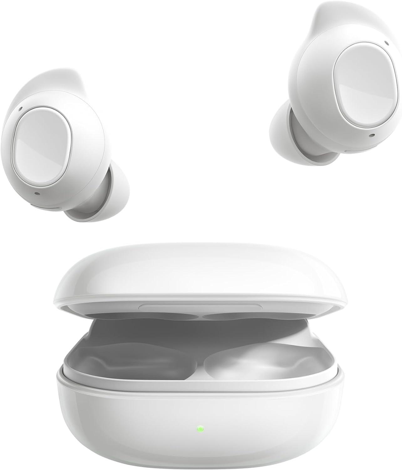 Samsung Galaxy Buds FE, Comfort and Secure Fit, Wing-Tip Design, Active Noise Cancelling ANC Support, Ecosystem Connectivity, True Wireless Bluetooth Earbuds, Powerful 1-Way Speaker White