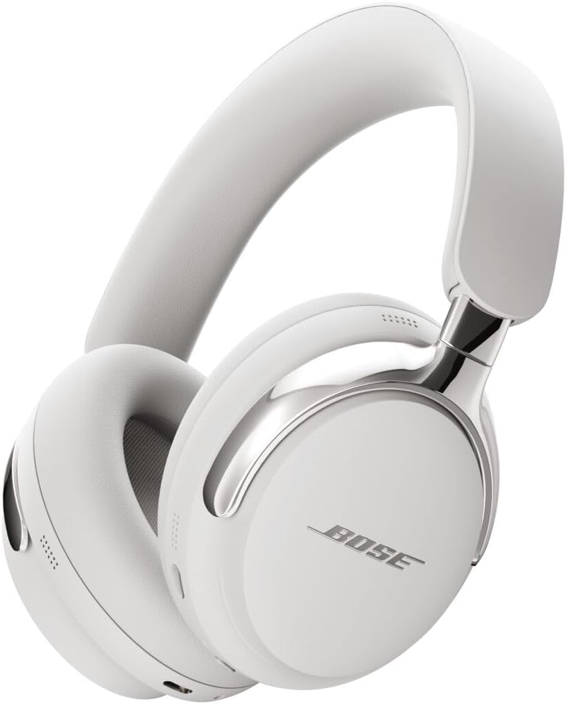 Bose QuietComfort Ultra Bluetooth Headphones (2nd Gen), Wireless Headphones with Spatial Audio, Over Ear Noise Cancelling with Mic, Up to 30 Hours of Play time - White Smoke
