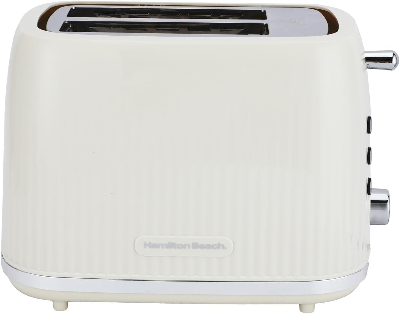 Hamilton Beach Toaster 2 Slice, Miami, 800W, Wide Slots, 7 Browning Levels, Defrost, Reheat & Cancel Functions, Removable Crumb Tray, Cord Storage, Sand