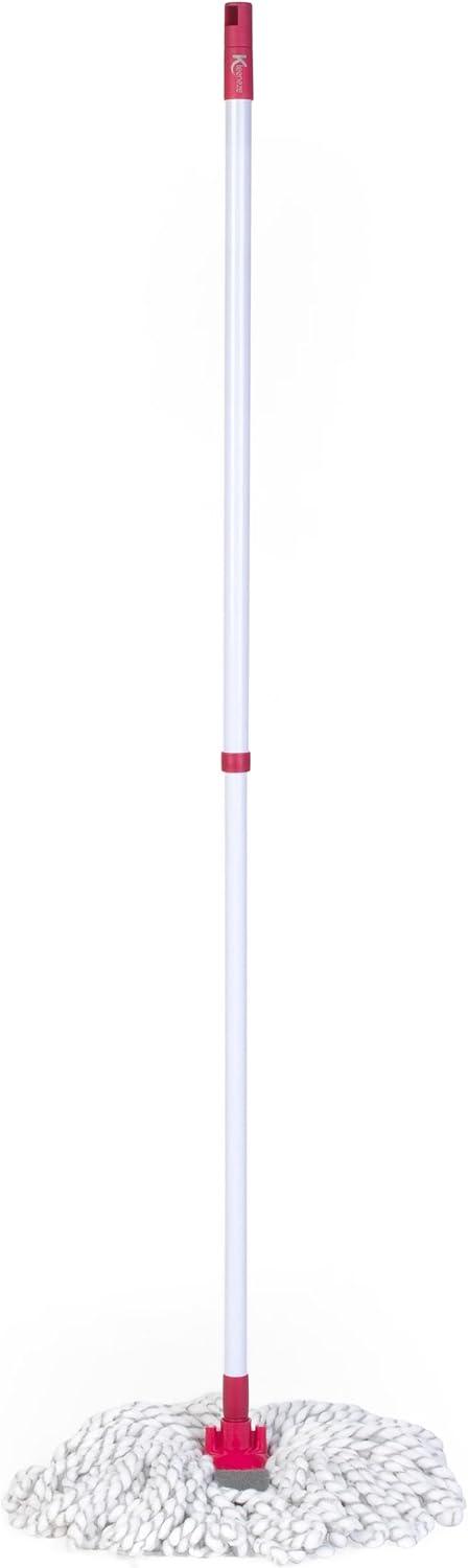 Kleeneze Deep Clean Mop - with Refill Head, Super Absorbent Microfiber Scrubbing Heads, Non-Scratch For Hard Floors, Tile/Laminate/Wood, Floor Scrubber Pad, Extendable Telescopic Handle