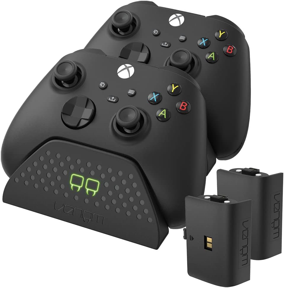 Venom Twin Charging Dock with 2 x Rechargeable Battery Packs - Black (Xbox Series X & S/Xbox One)