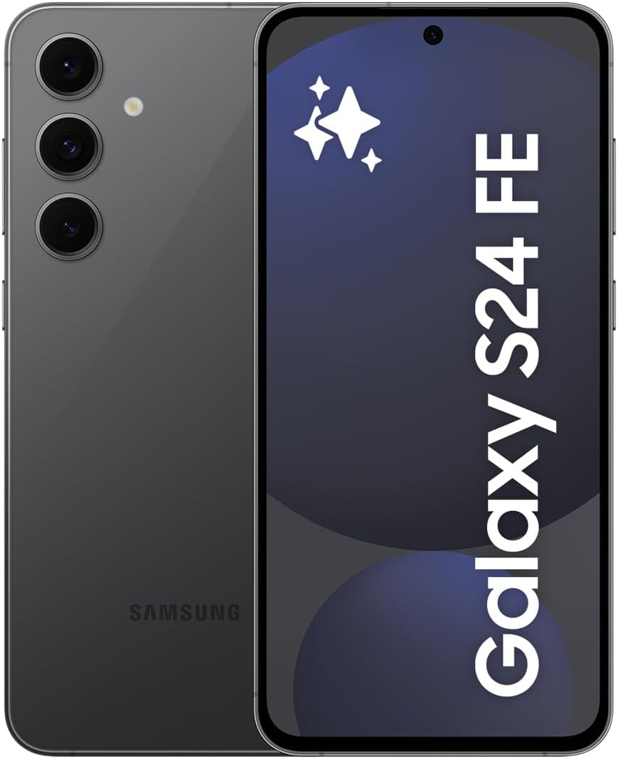 Samsung Galaxy S24 FE, AI Smartphone, Android, 8GB RAM, 256GB Storage, 50MP Camera, Long Battery Life, Unlocked, Graphite