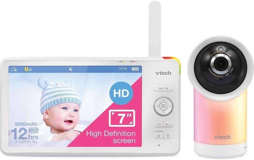 VTech HD 7'' Wi-Fi 1080p Indoor Pan And Tilt Smart Video Baby Monitor