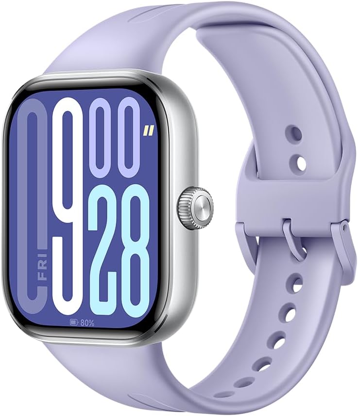 Redmi Watch 5 Smartwatch, Lavender Purple, 2.07" AMOLED Display, Bluetooth Calling, GNSS GPS, Heart Rate & SpO₂ Monitoring, Sleep Tracker, 24-Day Battery, 5ATM Waterproof, Music Playback & Recorder