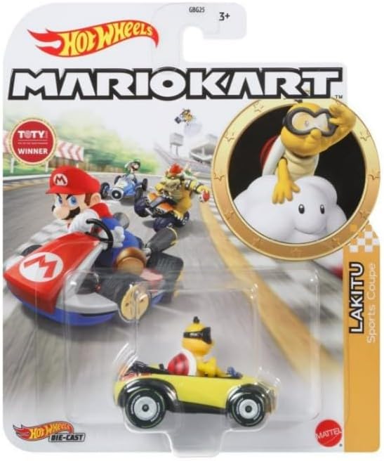 Hot Wheels Mario Kart - Lakitu Action Figure, 2.5"