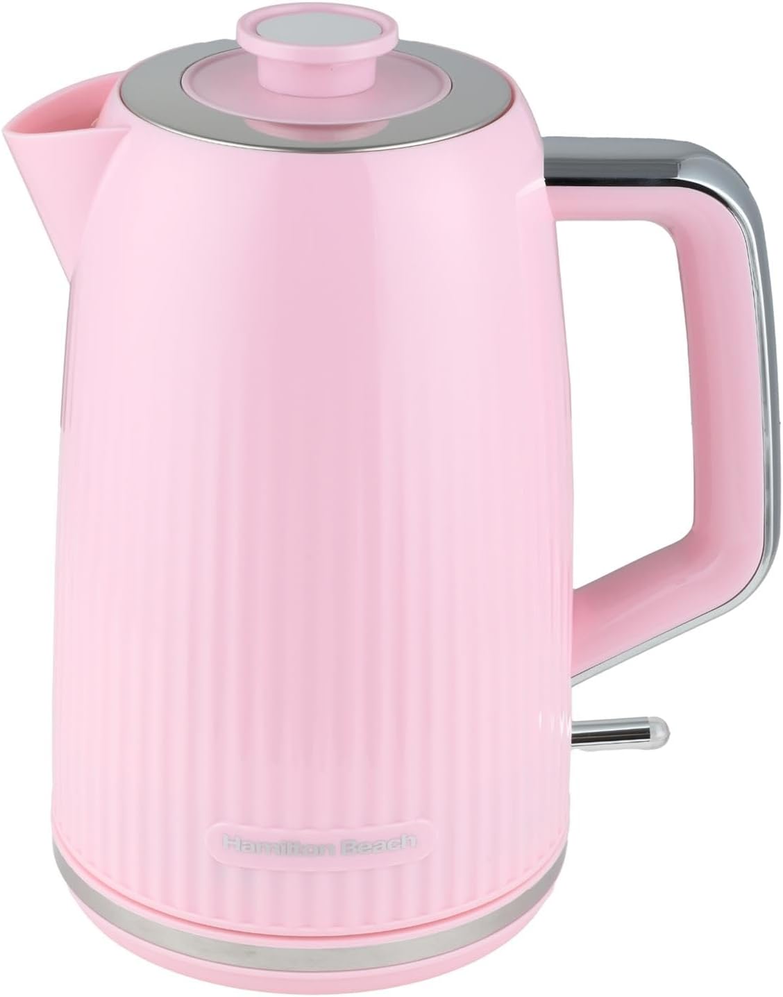 Hamilton Beach Electric Kettle, Miami, 1.7L, Boil Dry Protection, Auto Shut Off, Detachable Limescale Filter, 360° Swivel Base, Water Level Window, Flamingo Pink