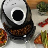 Salter Digital Air Fryer – 4.5L Oil-Free Fryer, Rapid Hot Air Circulation, Non-Stick Cooking Basket, Digital Display, 7 Cooking Functions, 30 Minute Timer, Healthy Cooking/Students, 1300W