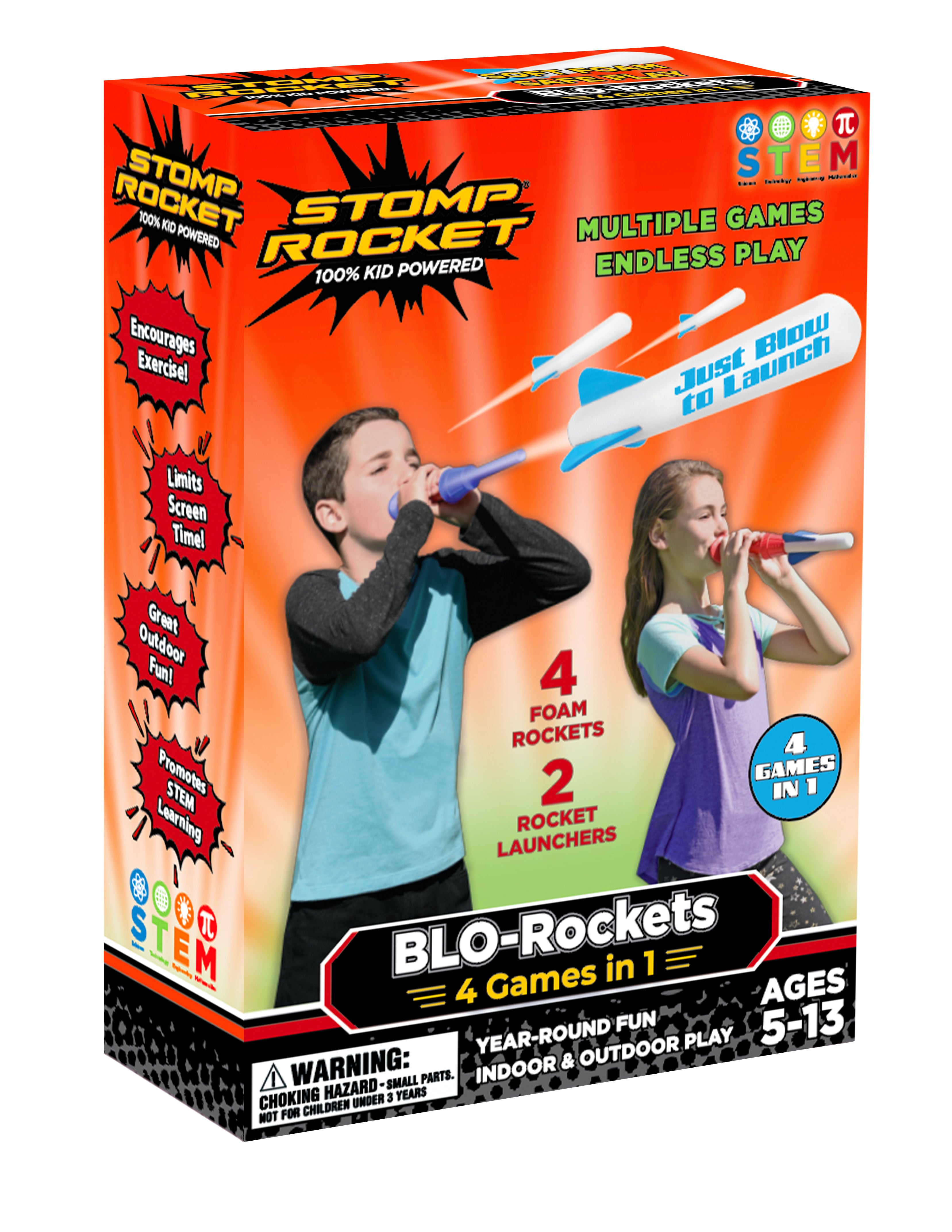 Stomp Rocket BLO-Rockets - High Flying Toy Foam Blaster Set