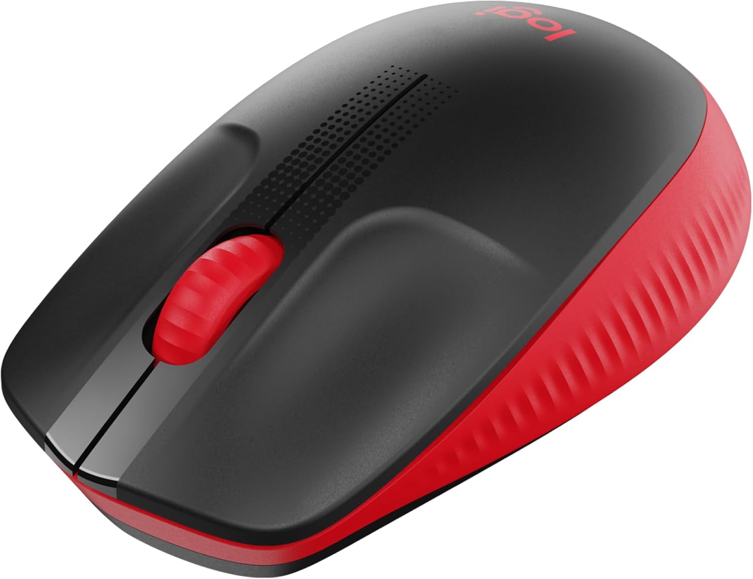 Logitech Wireless Mouse M190 - Red, Full Size Ambidextrous Curve Design, 18-Month Battery with Power Saving Mode, Precise Cursor Control + Scrolling, Wide Scroll Wheel, Scooped Buttons