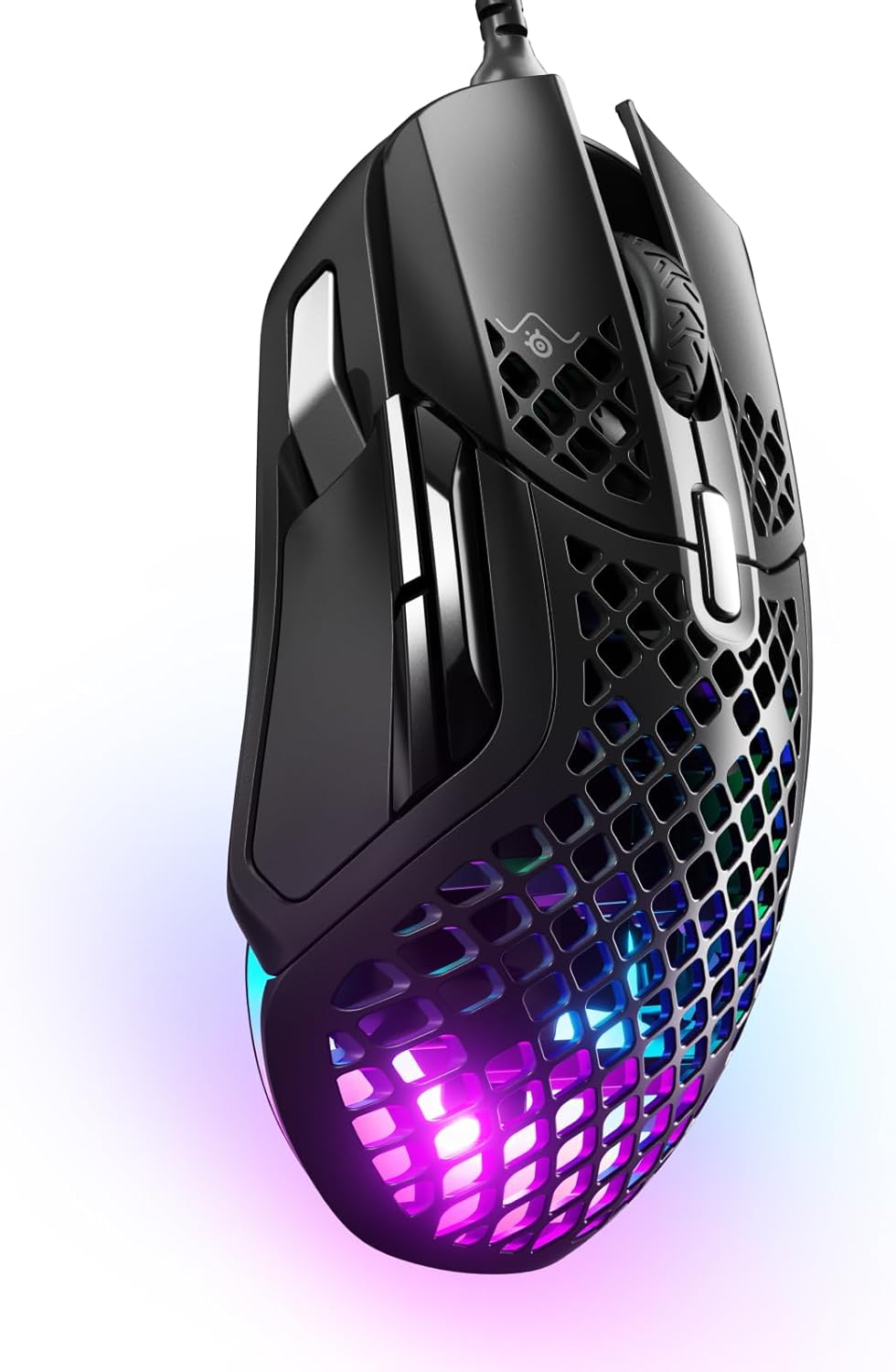 SteelSeries Aerox 5 - Holey RGB Gaming Mouse - Ultra-lightweight Water Resistant Design - 18K DPI TrueMove Air Optical Sensor - 9 Programmable Buttons