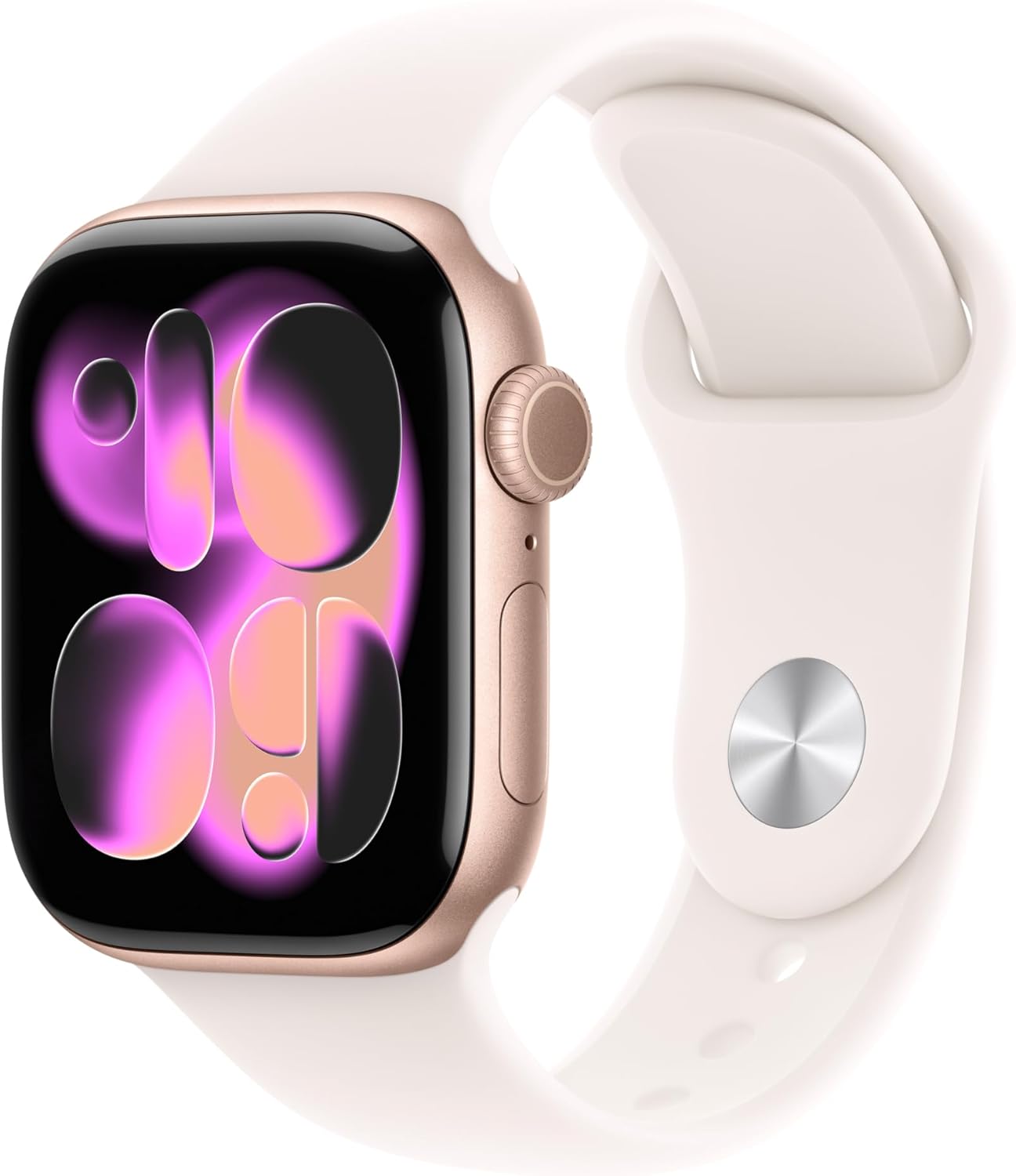 Apple Watch Series 11 GPS 42mm Smartwatch with Rose Gold Aluminium Case with Light Blush Sport Band, Sleep Score, Fitness Tracker, Health Monitoring, Always-On Display, Water Resistant