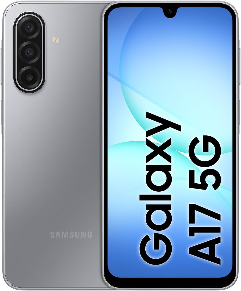 Samsung Galaxy A17 5G, AI Smartphone, Slim 7.5mm Frame, Large Screen, 50MP Camera, 128GB Storage, 4GB Memory, 5000 mAh Battery, Grey