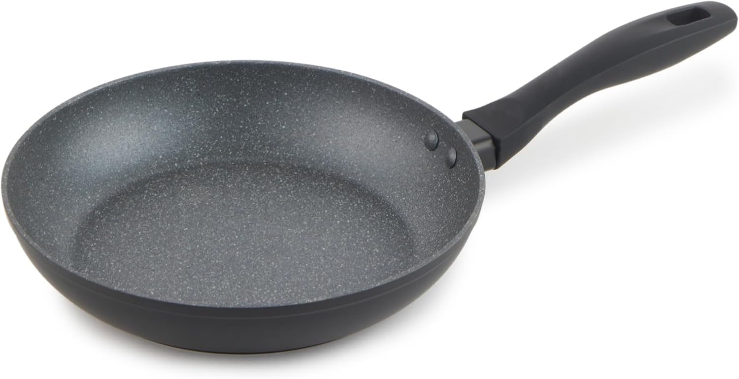 Russell Hobbs Metallic Marble 24 cm Frying Pan - Non-Stick, Suitable for All Hobs Including Induction, Cook with Little to No Oil, Forged Aluminium Cookware, Soft-Grip Handle