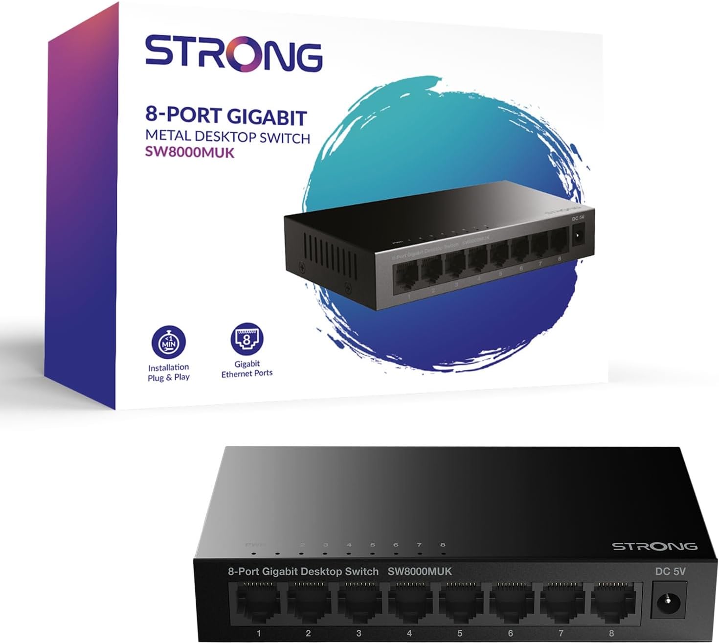 Strong 8 Port Gigabit Switch (Metal)