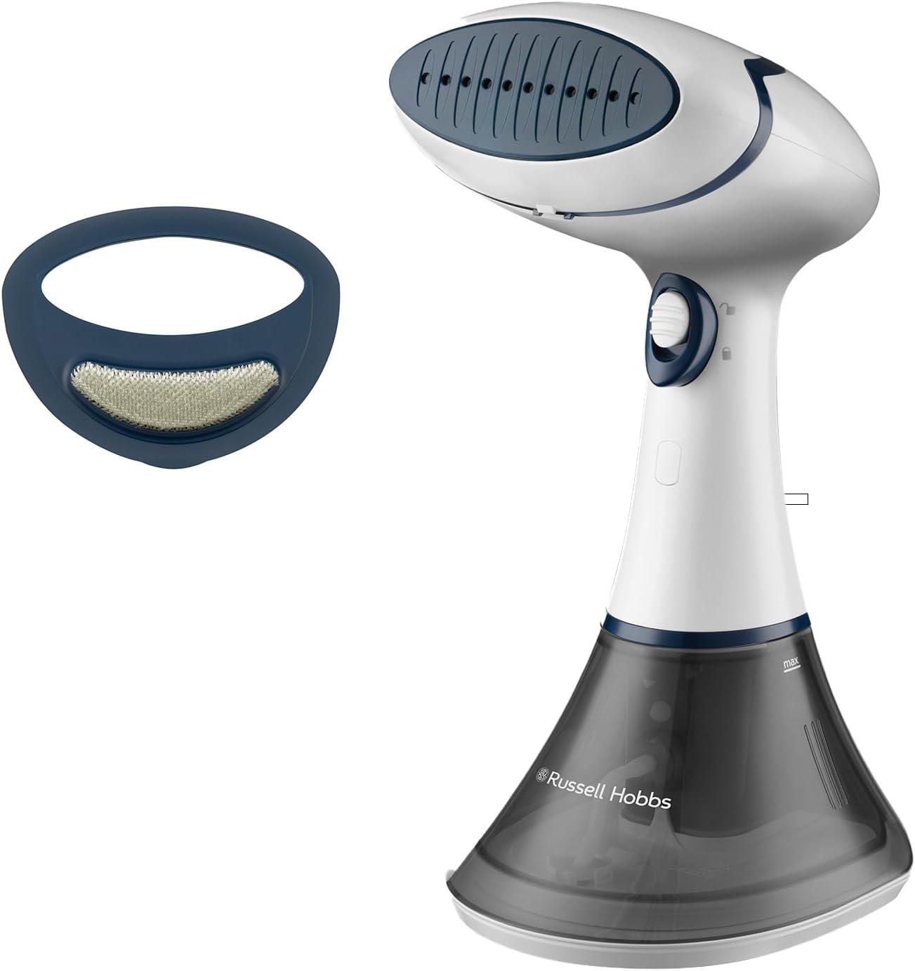 Russell Hobbs Steam Genie Handheld Clothes Steamer, No Ironing Board Needed, Ready to Use in 45s, 200ml Detachable Water Tank, Compact Garment Steamer for Home and Travel, 10m Steam Time,1600W