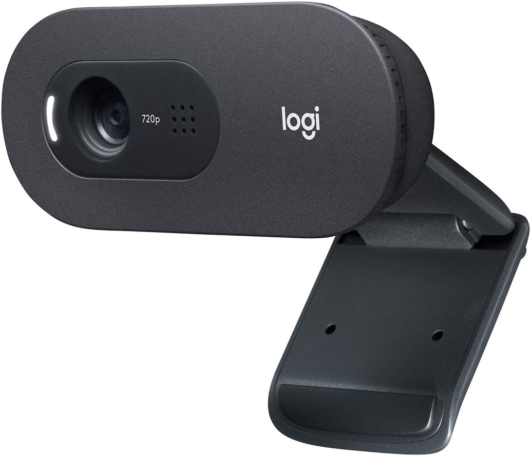 Logitech C505e HD Webcam - Streaming Webcam, 720p HD External USB Camera for Desktop or Laptop with Long-Range Microphone, Compatible with PC or Mac - Grey