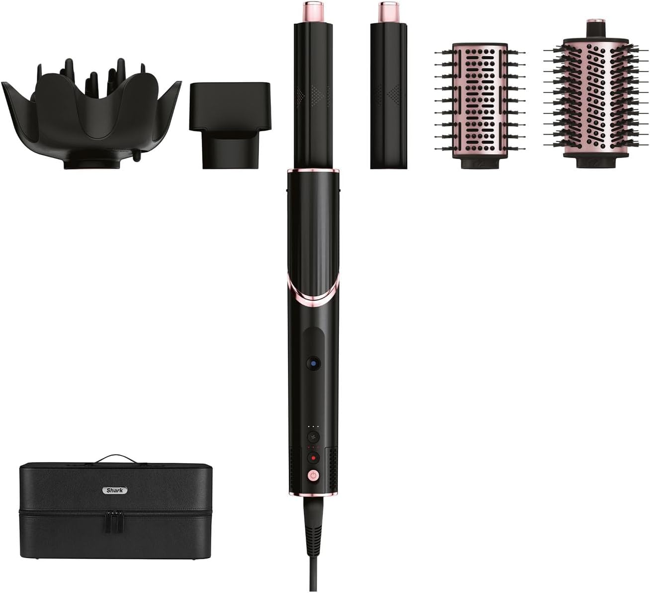 Shark FlexStyle 5-in-1 Air Styler & Hair Dryer with Storage Case - Black / Rose Gold