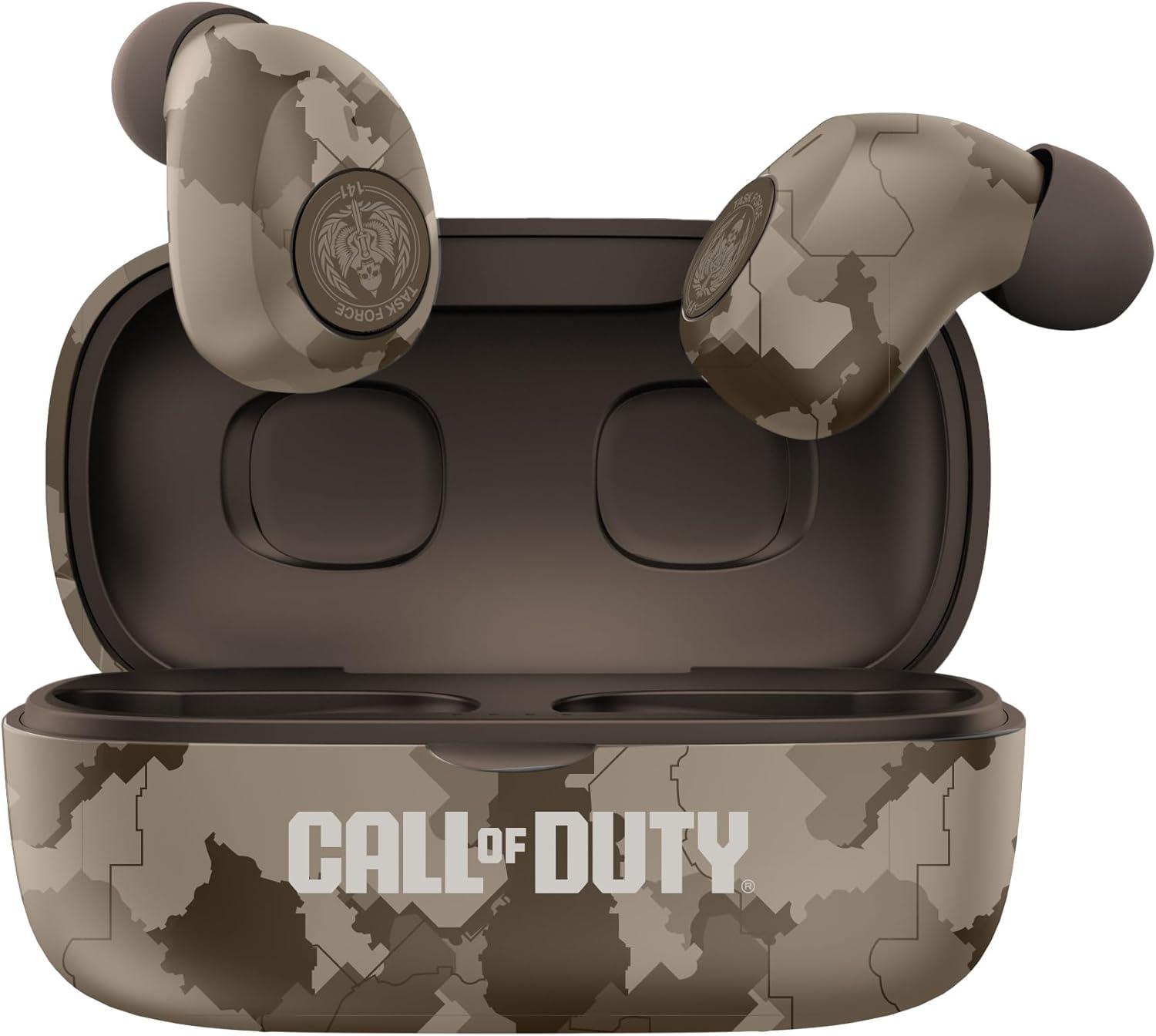 OTL Call of Duty ENC TWS Wireless Earphones with Wireless Charging Case - Desert Sand Camo