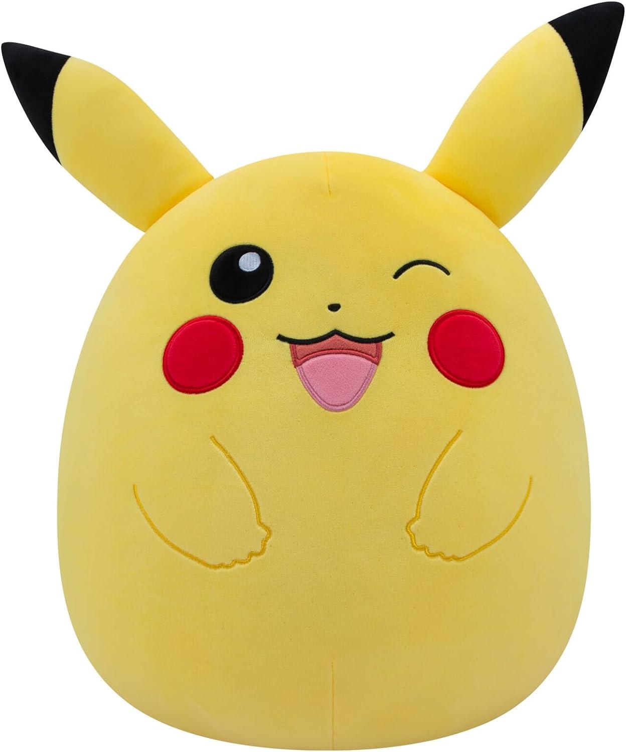 Squishmallows Original 14-Inch Pokémon Winking Pikachu Medium-Sized Ultrasoft Plush