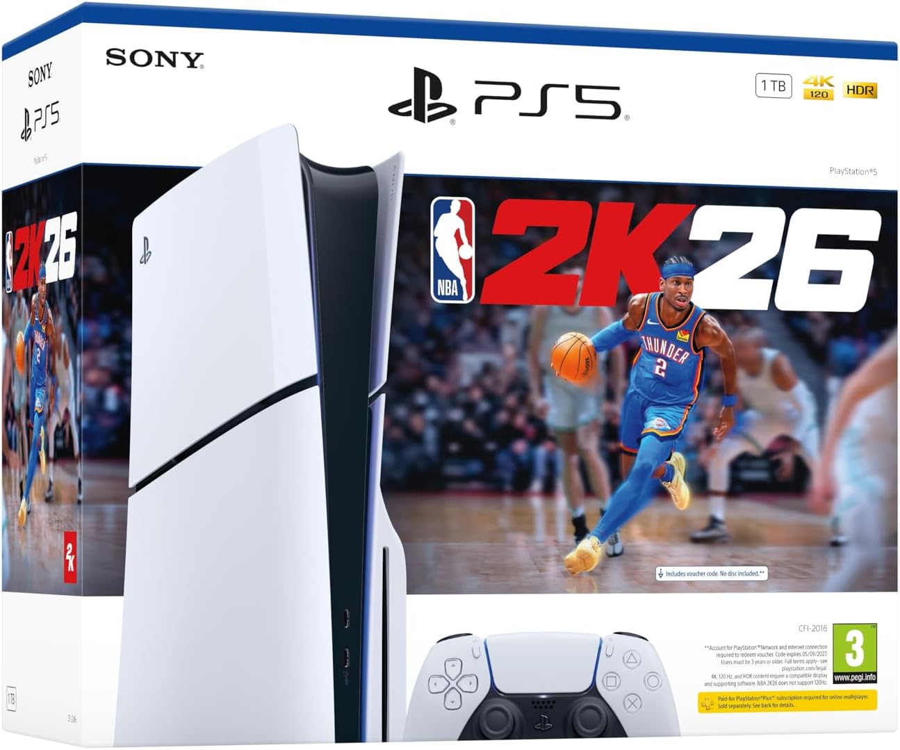 PlayStation 5 PS5 Disc Edition (Slim) - NBA 2K26 Bundle