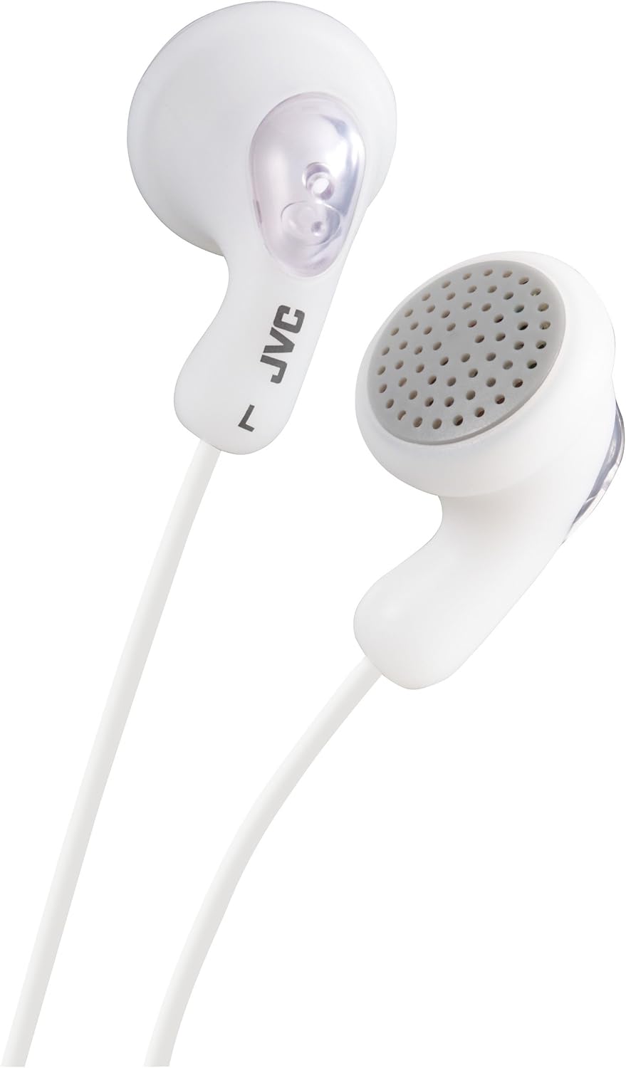 JVC Gumy In-Ear Earphones - Optimal Comfort with Soft Rubber Body - Powerful Reproduction, Coconut White