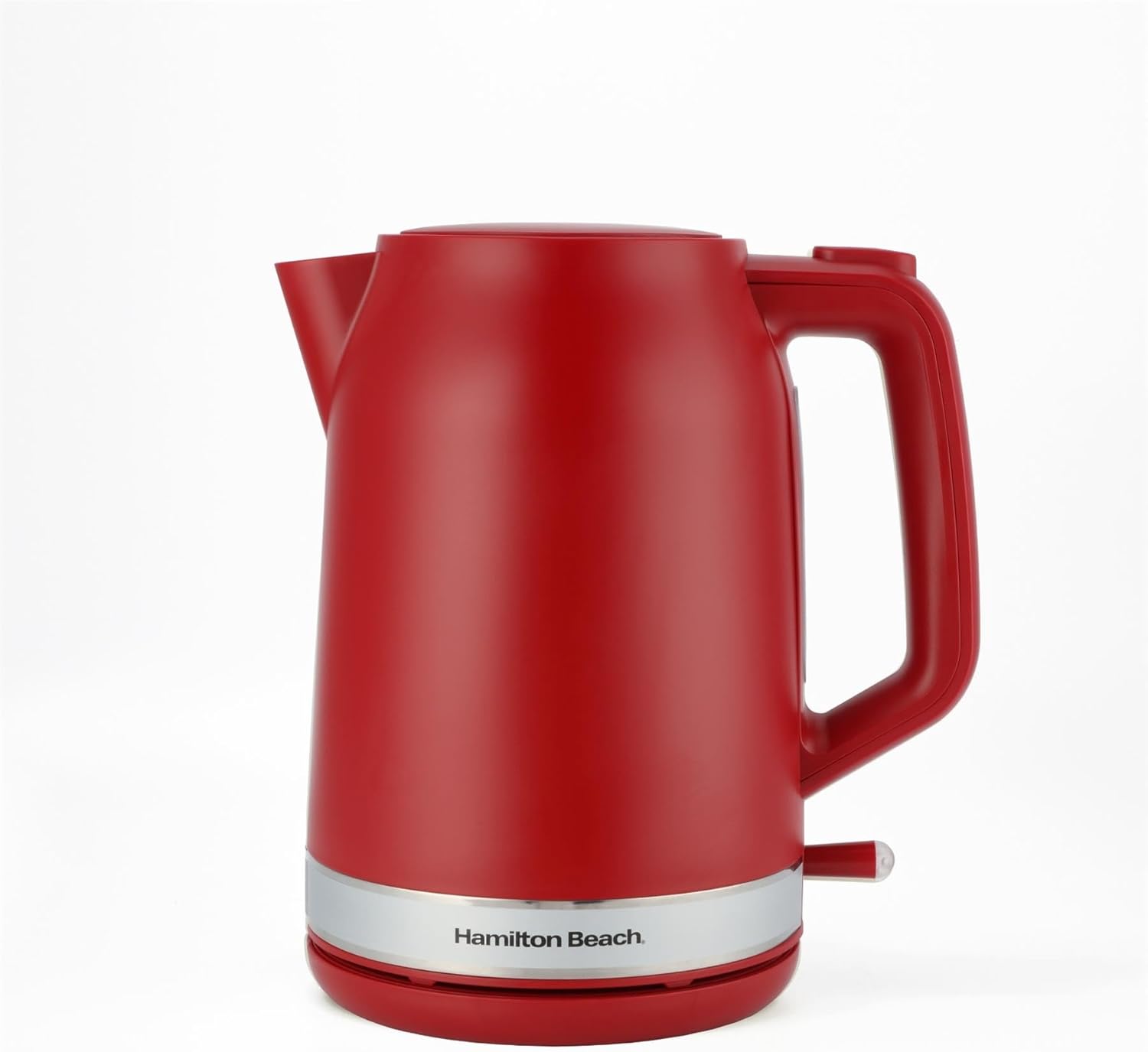 Hamilton Beach Electric Kettle, Ella, 1.7L, Boil Dry Protection, Auto Shut Off, Detachable Filter, Lift & Grip Handle, Push Button Lid, Water Level Window, UK Strix Technology, Matte Red