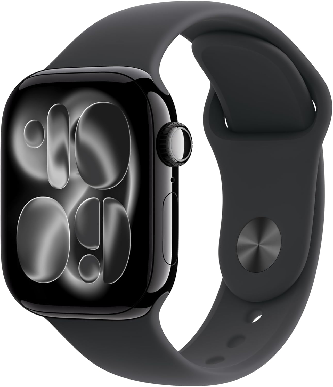 Apple Watch Series 11 GPS 42mm Smartwatch with Jet Black Aluminium Case with Black Sport Band, Sleep Score, Fitness Tracker, Health Monitoring, Always-On Display, Water Resistant