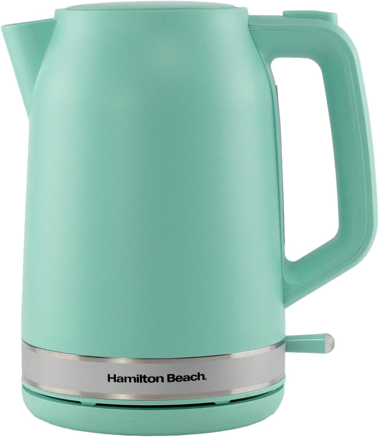 Hamilton Beach Electric Kettle, Ella, 1.7L, Boil Dry Protection, Auto Shut Off, Detachable Filter, Lift & Grip Handle, Push Button Lid, Water Level Window, UK Strix Technology, Matte Mint