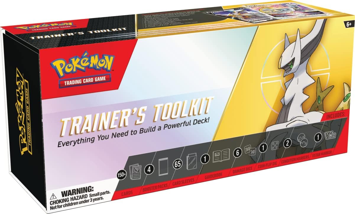 Pokémon TCG: Trainer’s Toolkit 2023 (Over 150 Useful Cards, 4 boosters & More) Arceus