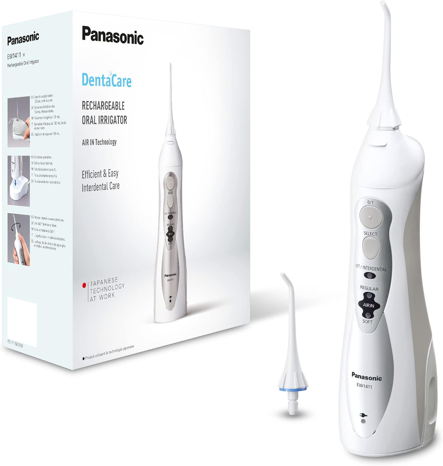 Panasonic Rechargeable Dental Oral Irrigator with 4 Water Jet Modes