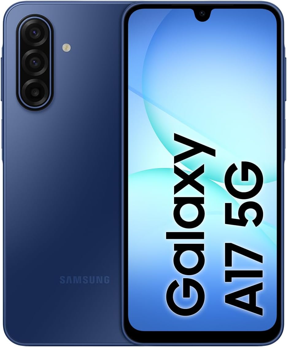 Samsung Galaxy A17, AI Smartphone, Slim 7.5mm Frame, Large Screen, 50MP Camera, 128GB Storage, 4GB Memory, 5000 mAh Battery, Blue
