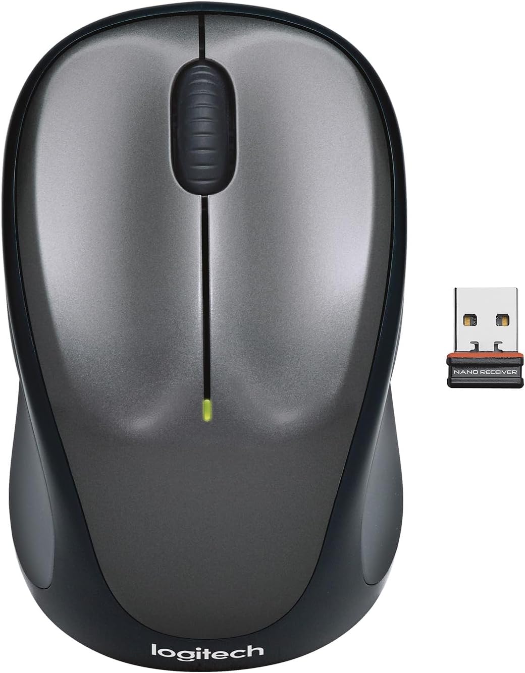 Logitech M235 Wireless Mouse, 2.4 GHz with USB Unifying Receiver, 1000 DPI Optical Tracking, 12 Month Battery, Compatible with PC, Mac, Laptop, Chromebook - Grey