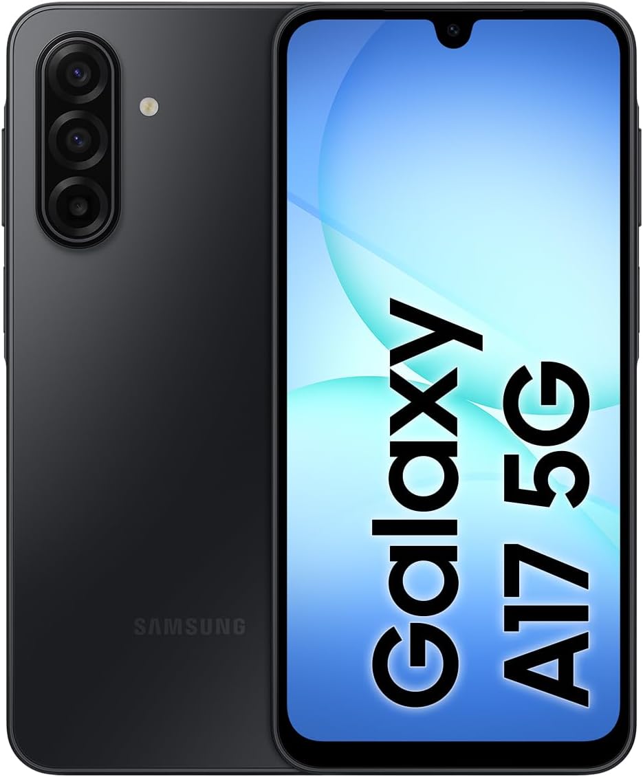 Samsung Galaxy A17 5G, AI Smartphone, Slim 7.5mm Frame, Large Screen, 50MP Camera, 128GB Storage, 4GB Memory, 5000 mAh Battery, Black