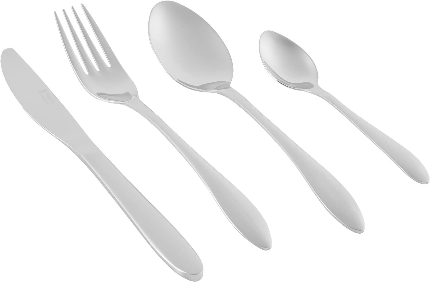 Russell Hobbs Cologne Cutlery Set – 16 Piece Tableware Set, 18/10 Stainless Steel Service For 4 People, Dishwasher Safe, Includes Knives/Forks/Spoons/Teaspoons, 50 Year Guarantee