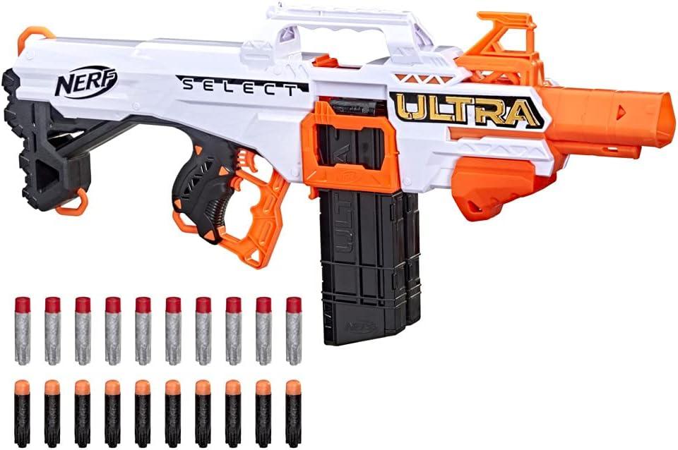 Nerf Ultra Select Fully Motorized Blaster, Fire 2 Ways, Includes Clips and Darts, Compatible Only with Nerf Ultra Darts