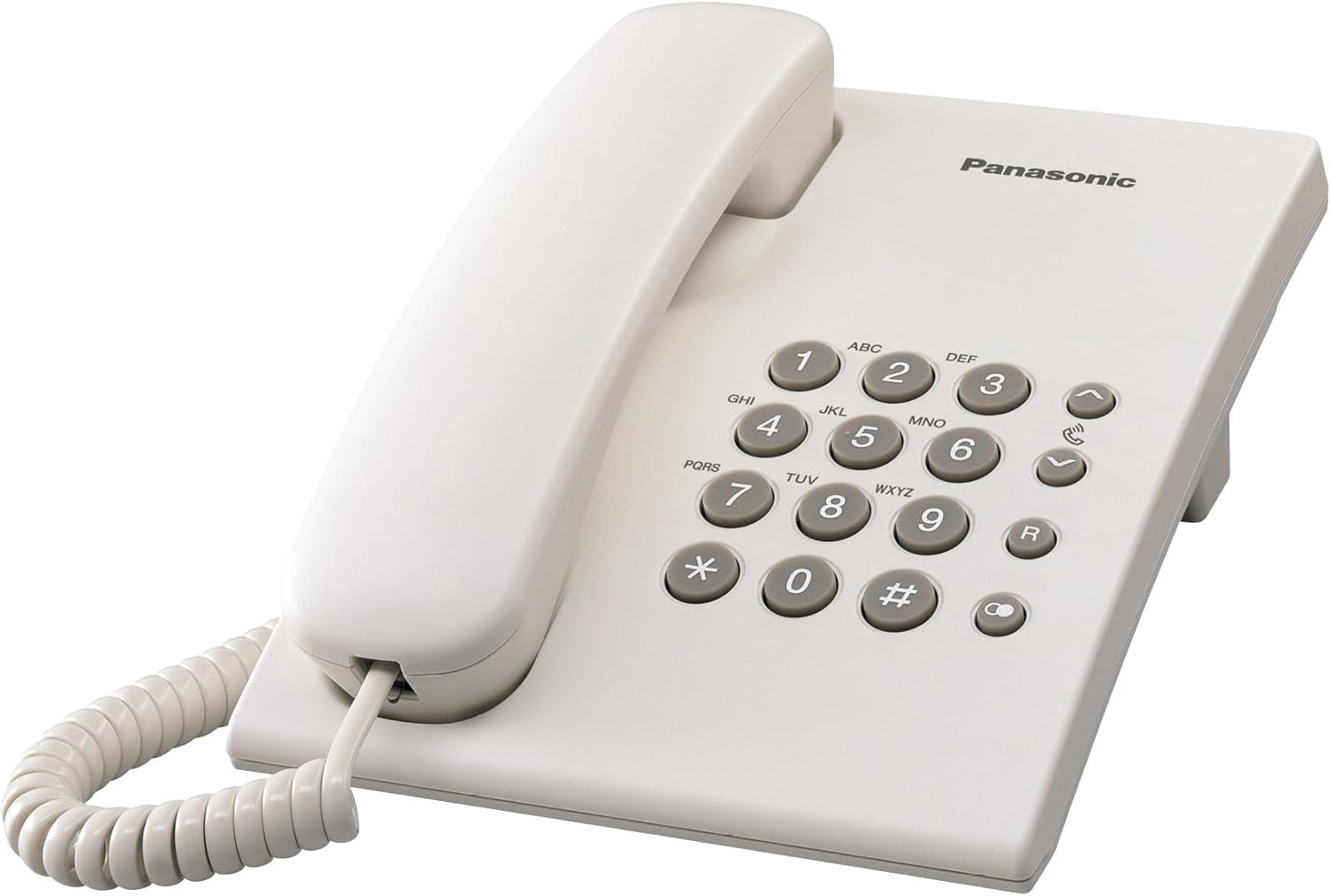 Panasonic - Wired Landline Telephone for Home or Office, Wall or Desk Mount, Volume Control, Number Repeat, White