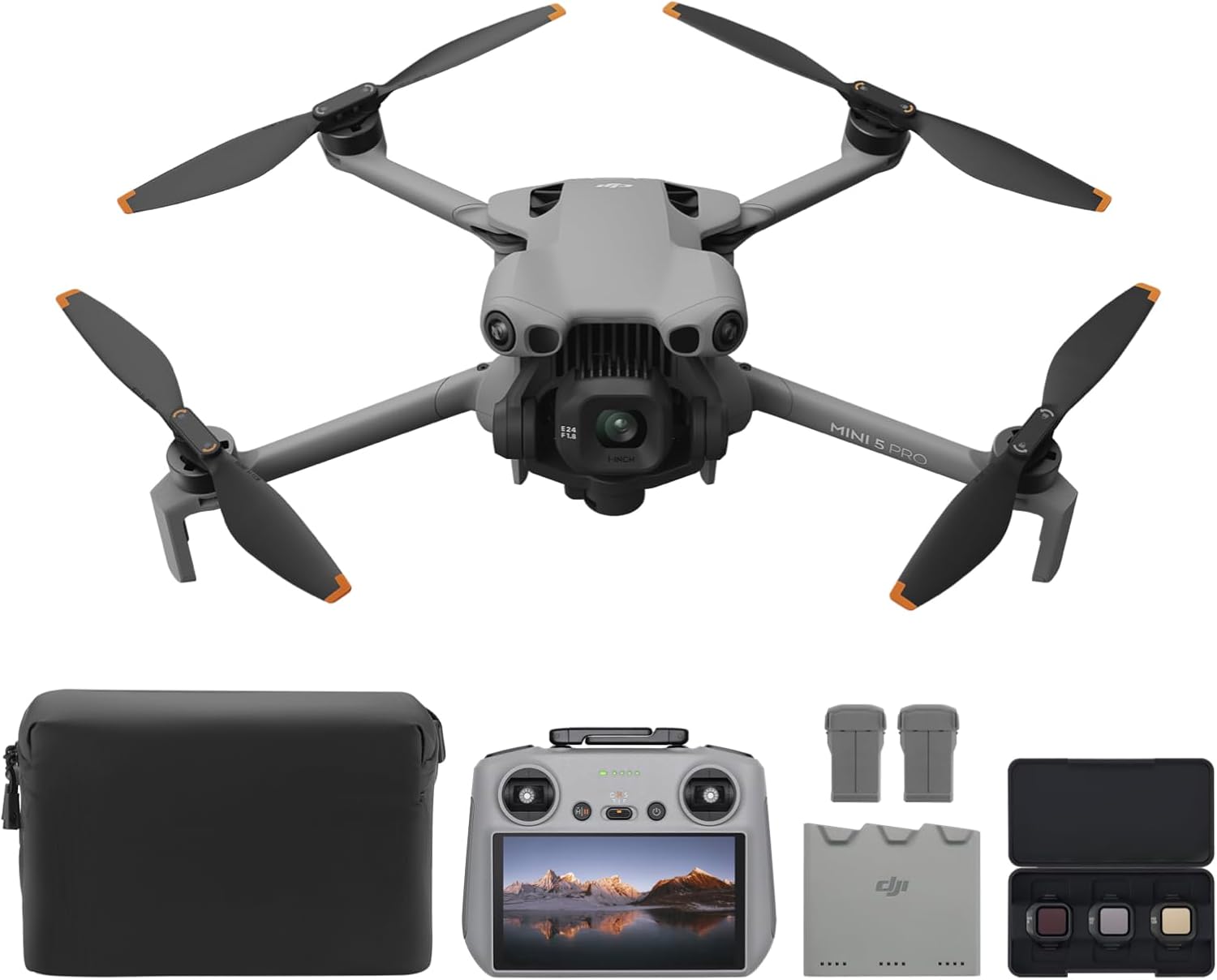 DJI Mini 5 Pro Fly More Combo with DJI RC 2, Drone with Camera, 1" CMOS, 4K Drone for Beginners with Omnidirectional Obstacle Detection, ActiveTrack 360°, 225° Rotation, 3 Batteries