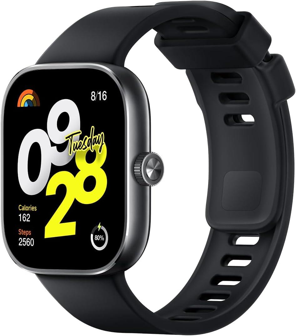 Xiaomi Redmi Watch 4 Smartwatch Black with 1.97" AMOLED Display with 390 x 450 Pixels and 60Hz, up to 20 Days Battery Life, HyperOS, Heart Rate and Blood Oxygen Measurements