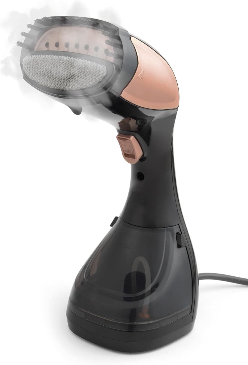 Beldray Handheld Clothes Steamer - Portable Vertical Garment Steamer, 1100W Wrinkle Remover, 180ml Detachable Water Tank, 30 Second Fast Heat Up, 2-In-1 Fabric & Lint Brush, Rose Gold