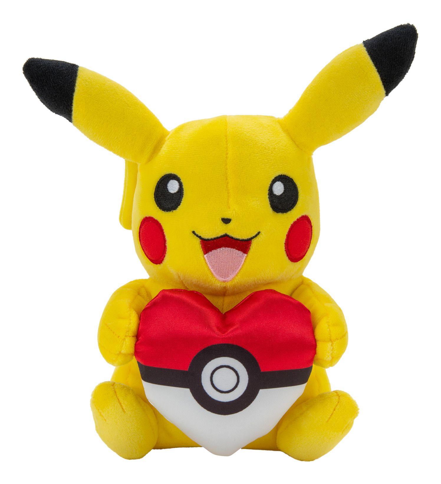 Pokemon 8in Seasonal Plush Pikachu with Heart