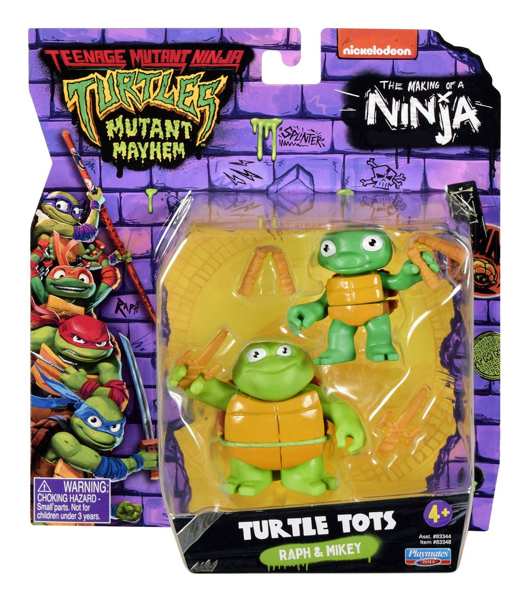 Teenage Mutant Ninja Turtles Movie Basic Figs Toddler Raphael & M'angelo