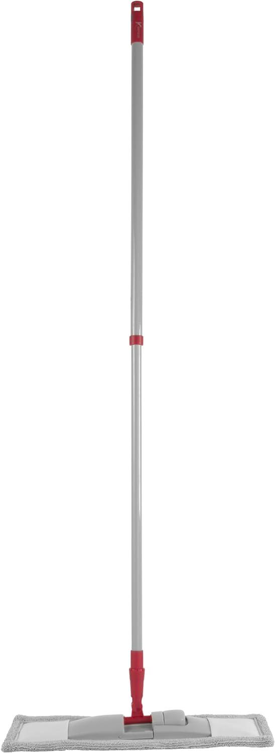 Kleeneze No Chemical Cleaning 2 In 1 Flat Mop - Just Use Water, Swivel Head, Use Wet & Dry, Microfibre Clean & Scrub Pad, Dust & Polish Pad, Machine Washable, Removes 99% of Bacteria