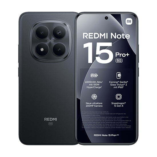Xiaomi Redmi Note 15 Pro+ 5G Dual Sim 12GB RAM 512GB - Black