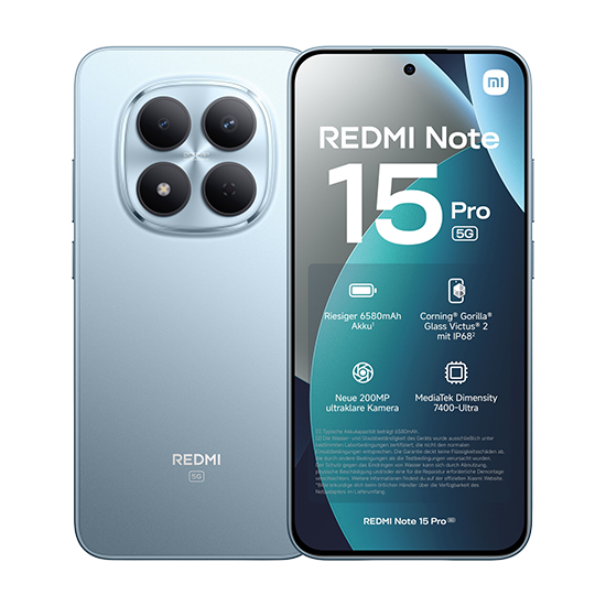 Xiaomi Redmi Note 15 Pro 5G Dual Sim 8GB RAM 256GB - Blue