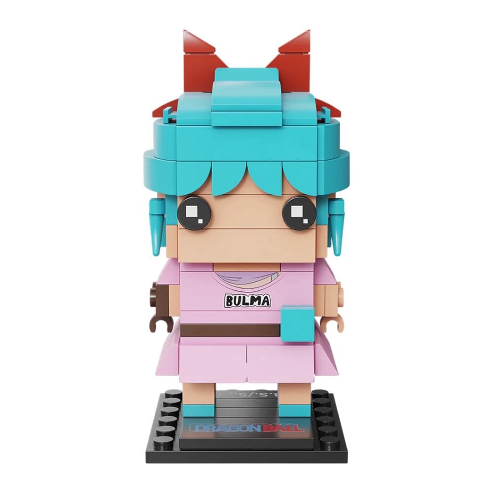 Pantasy Dragon Ball Bulma Mini Building Block Set - 3.6" Anime Action Figure Toy
