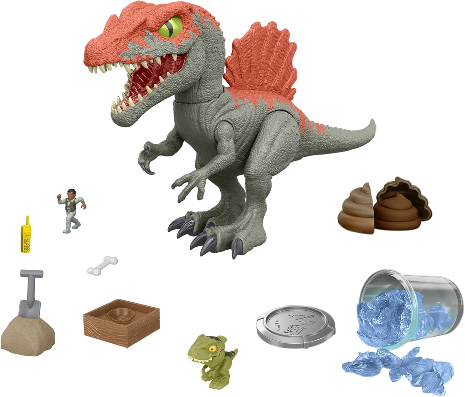 Jurassic World Crushivores Cage Crasher Spinosaurus - Interactive Dinosaur Toy
