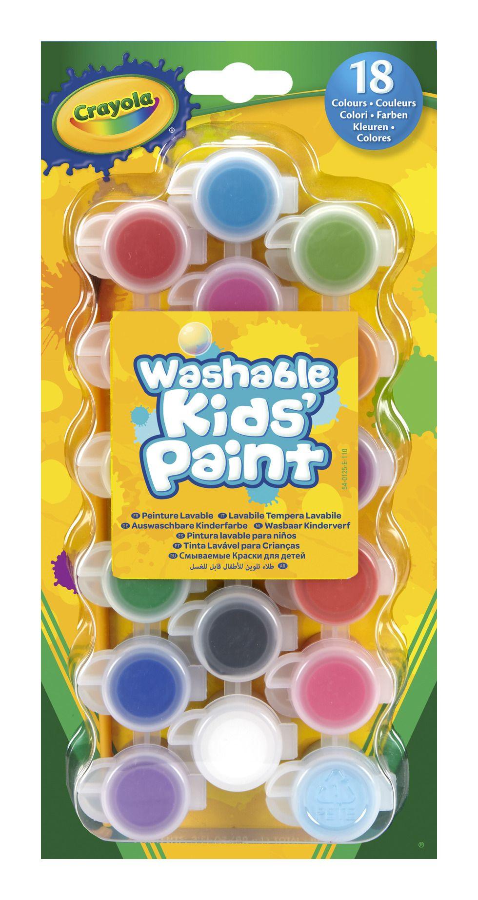 Crayola 18 Washable Kid's Paint (88.7ml)