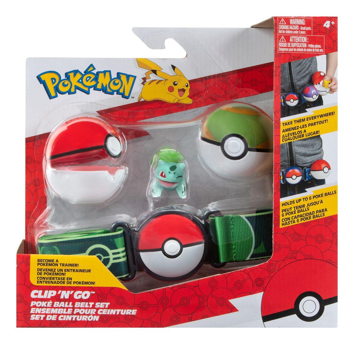 Pokemon Clip N Go Poke Ball Belt Set Bulbasaur